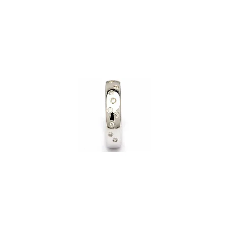 Vigselsring i silver 0,126 ct