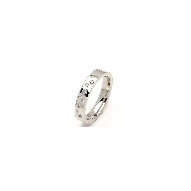 Vigselsring i silver 0,126 ct