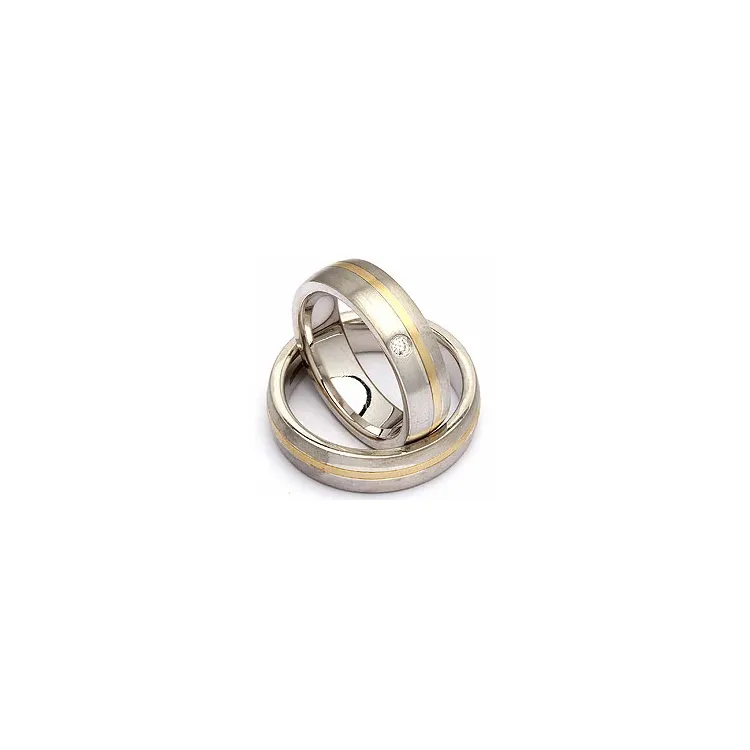 Vigselsringar i silver och vanl. guld 0,035 ct
