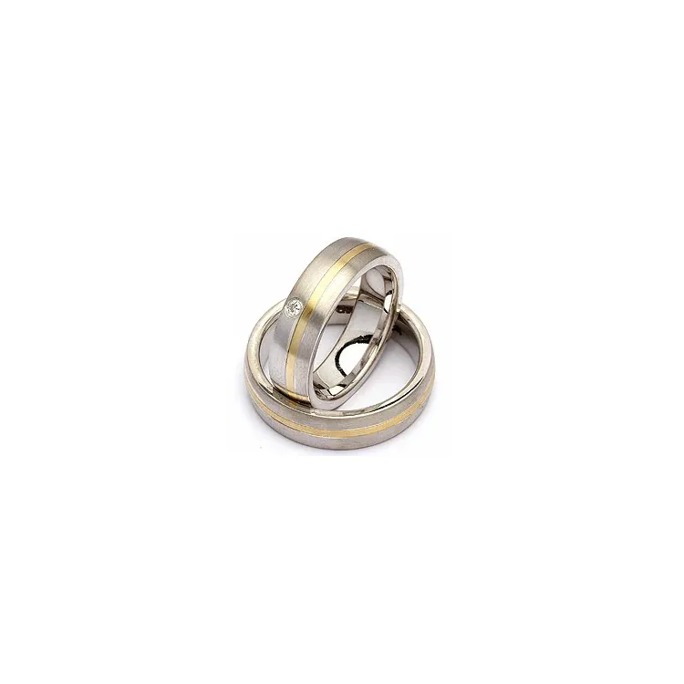 Vigselsringar i silver och vanl. guld 0,035 ct