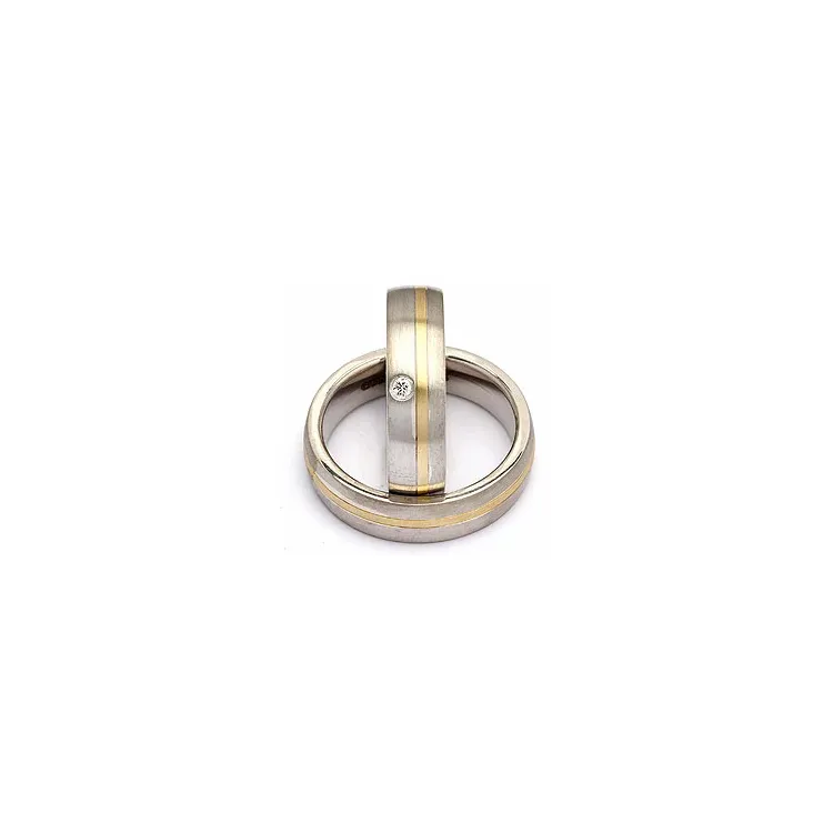 Vigselsringar i silver och vanl. guld 0,035 ct