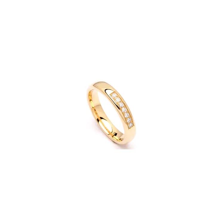 Vigselsring i 14  karat guld 0,116 ct