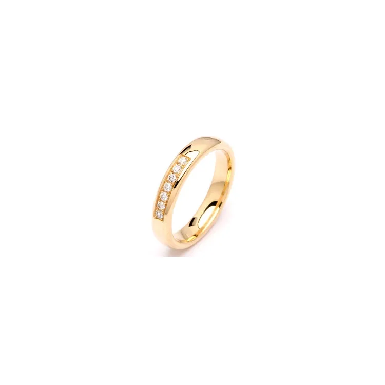Vigselsring i 14  karat guld 0,116 ct