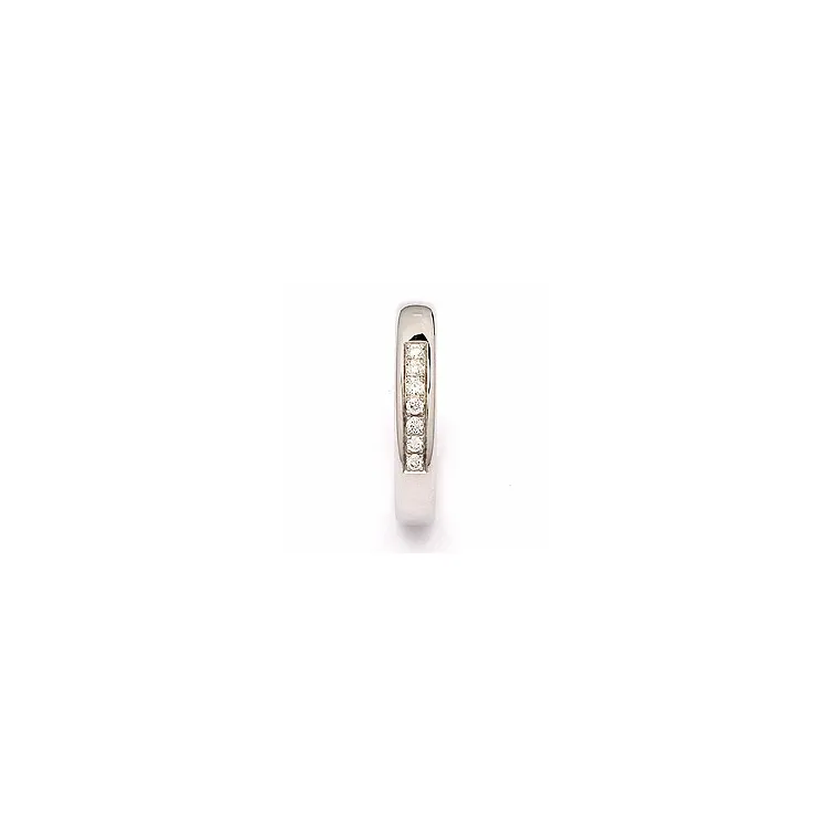 Vigselsring i 14  karat vitguld 0,116 ct