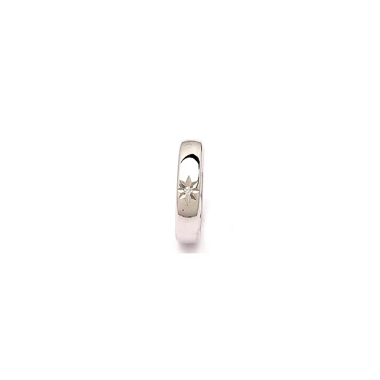Vigselsring i silver 0,020 ct