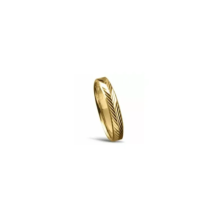 Special vigselsring i 14  karat guld