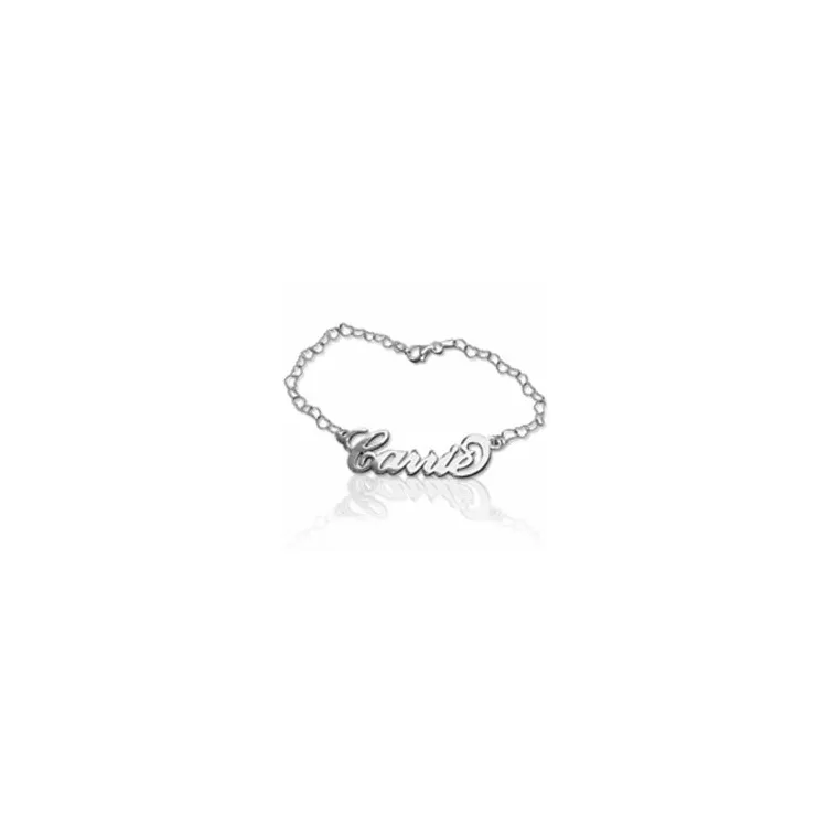 namn armband i silver