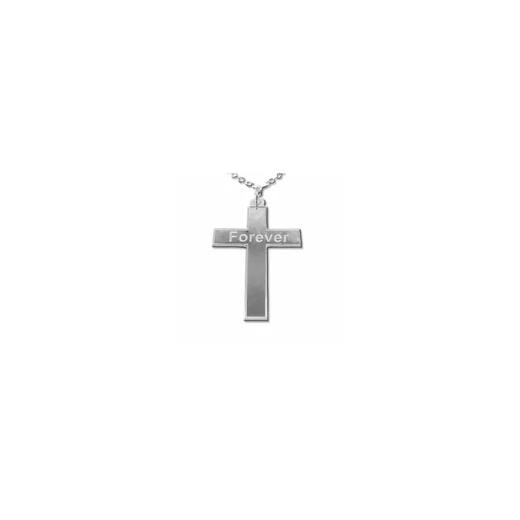 kors Namnhalsband med hänge i silver