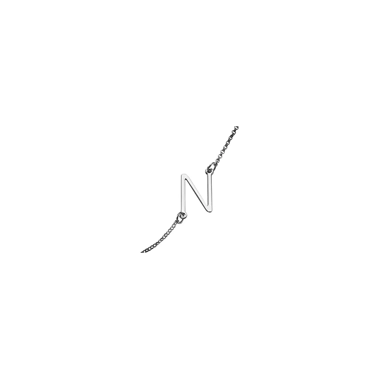 Initial Namnhalsband med hänge i silver