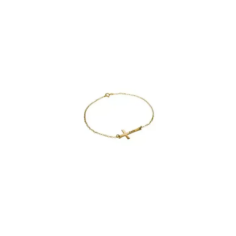 Namn armband i förgyllt silver