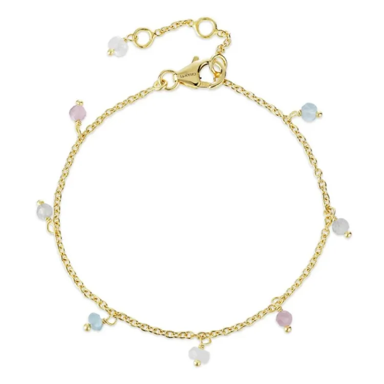 sten armband i förgyllt silver  x   - Loom Stones