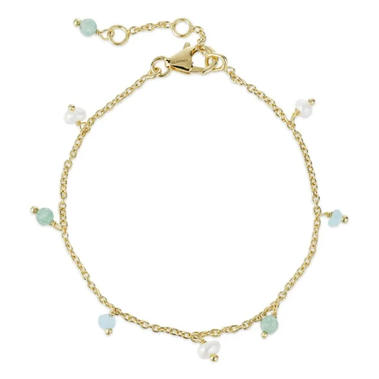 sten armband i förgyllt silver  x   - Loom Stones
