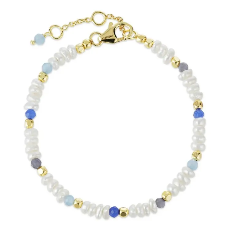 sten armband i förgyllt silver  x   - Loom Stones