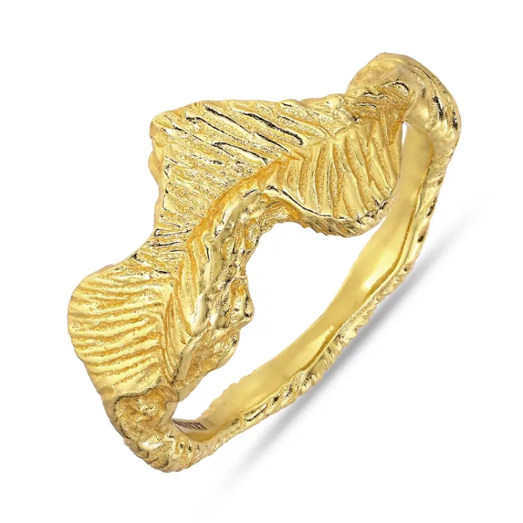 ring i förgyllt silver