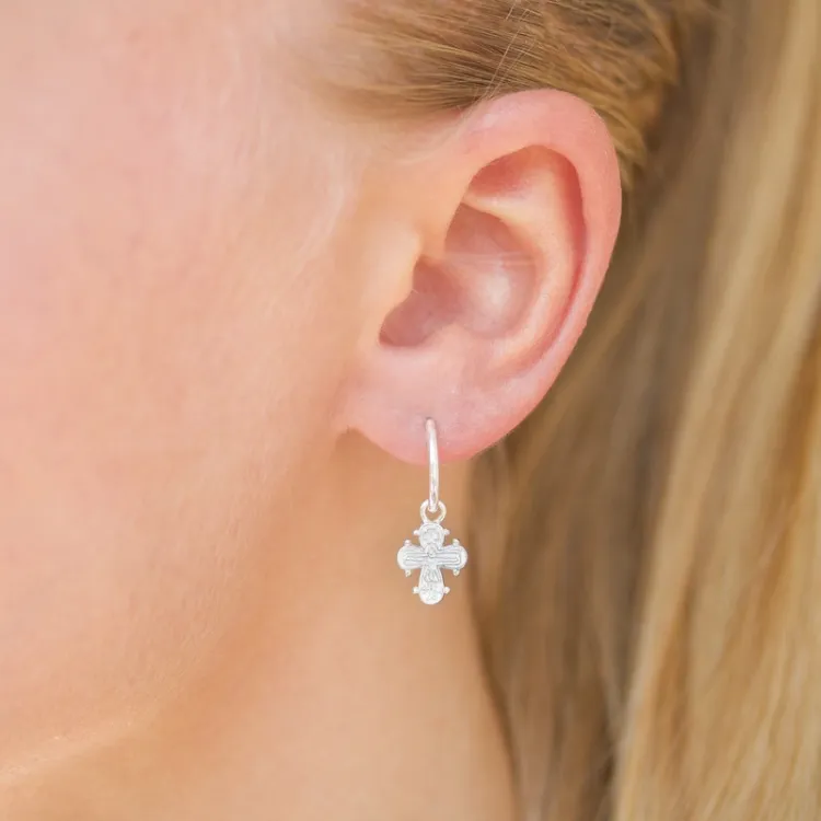 12,5 mm dagmarkors creol i silver - Amoré
