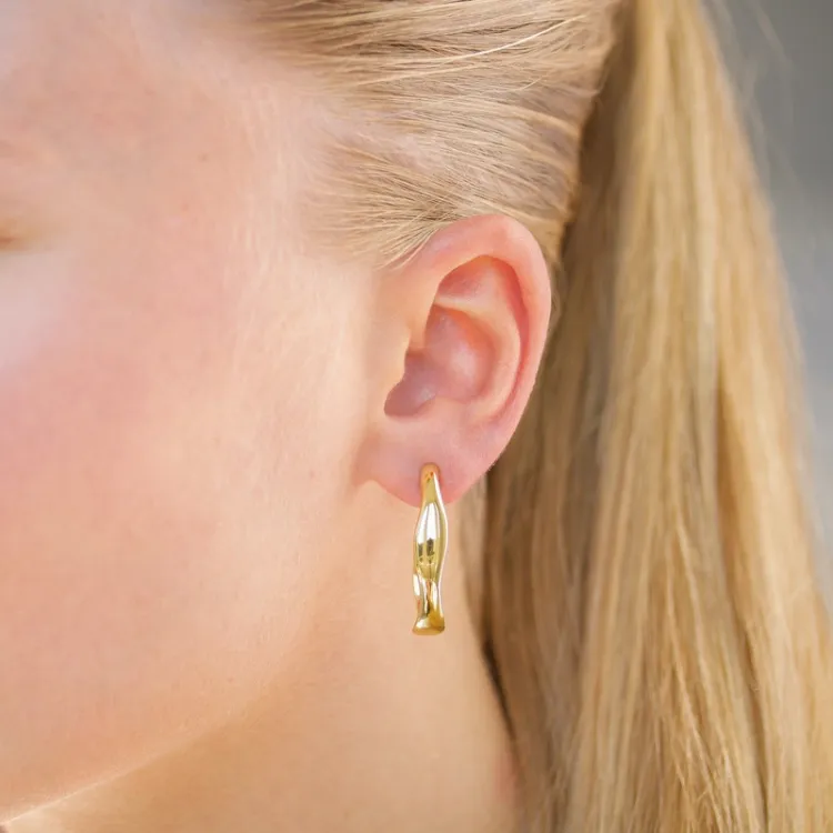 20 mm halvcreol i förgyllt silver