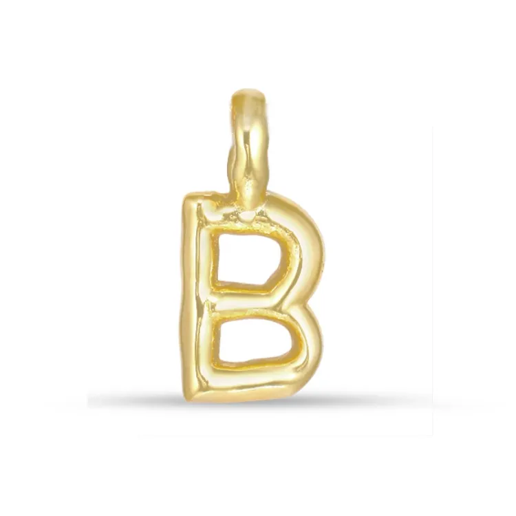 bokstav b hängen i förgyllt silver - My Letter