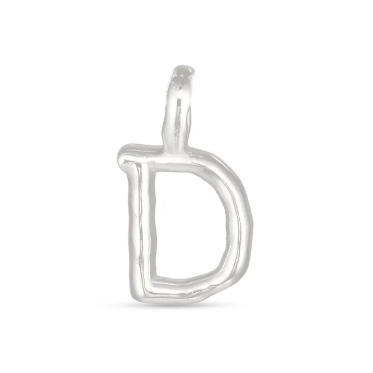 bokstav d hängen i förgyllt silver - My Letter
