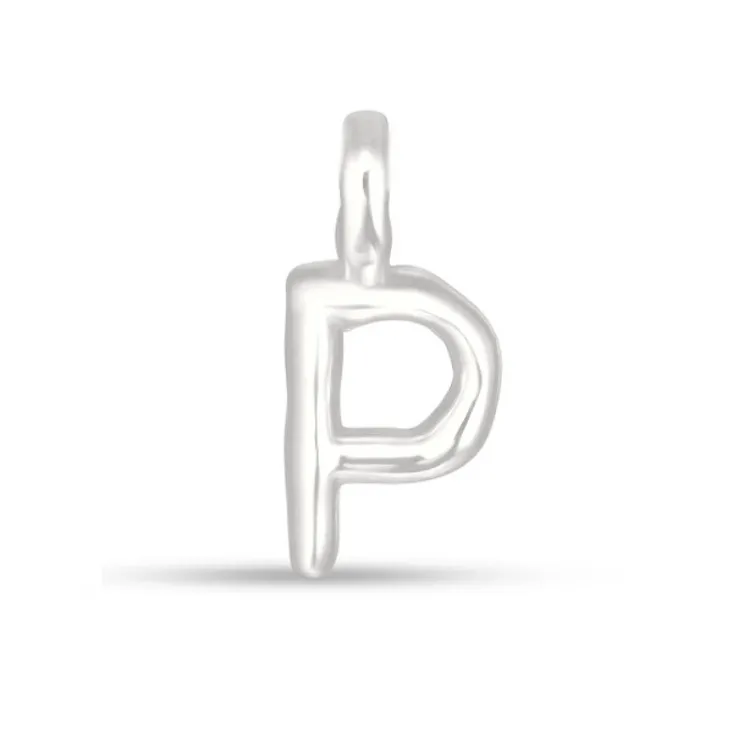 bokstav p hängen i silver - My Letter