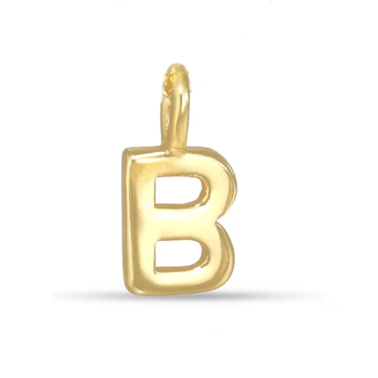 bokstav b hängen i förgyllt silver - My Letter