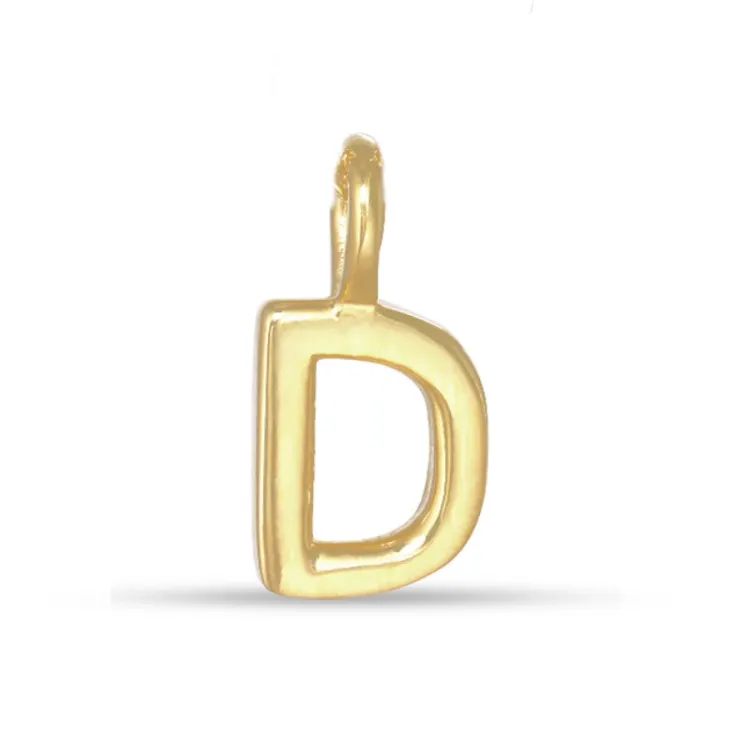 bokstav d hängen i förgyllt silver - My Letter