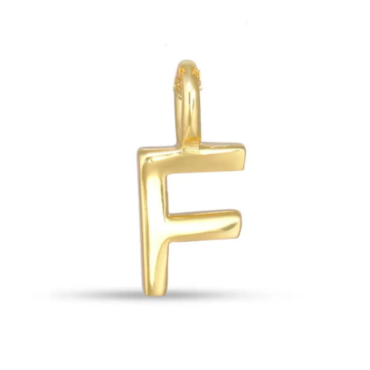 bokstav f hängen i förgyllt silver - My Letter