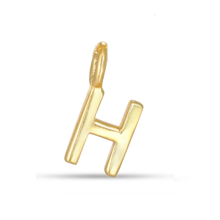 bokstav h hängen i förgyllt silver - My Letter