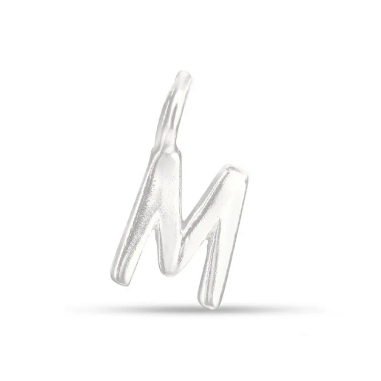 bokstav m hängen i silver - My Letter