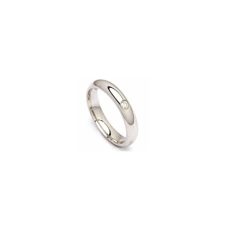 Vigselsring i silver 0,05 ct