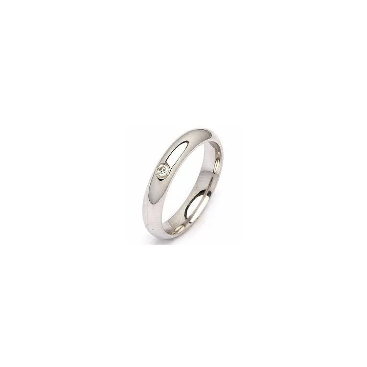 Vigselsring i silver 0,05 ct