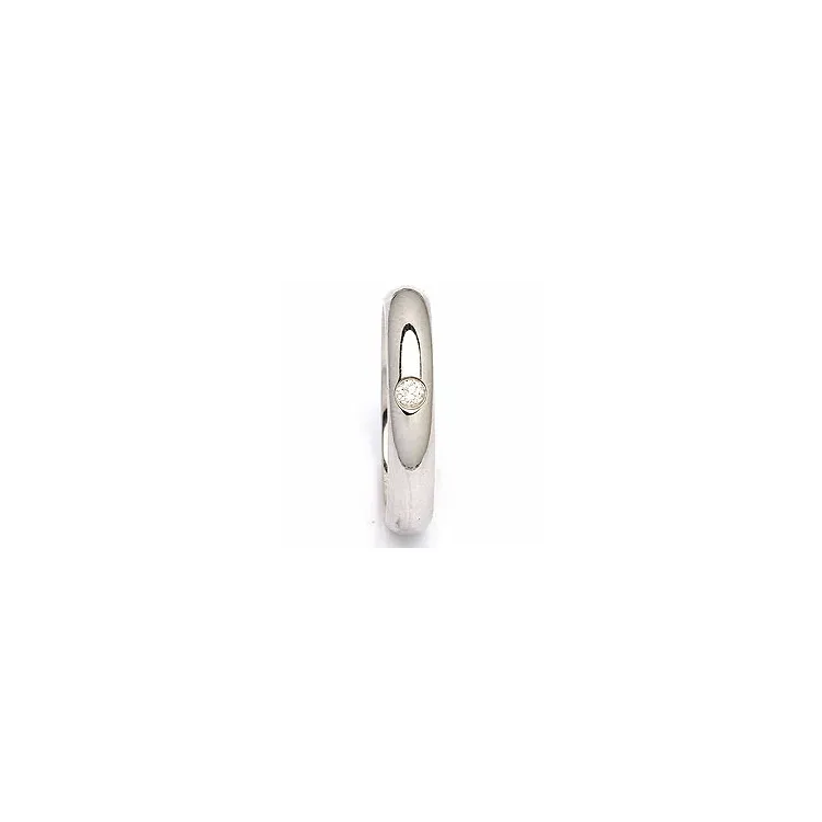 Vigselsring i silver 0,05 ct
