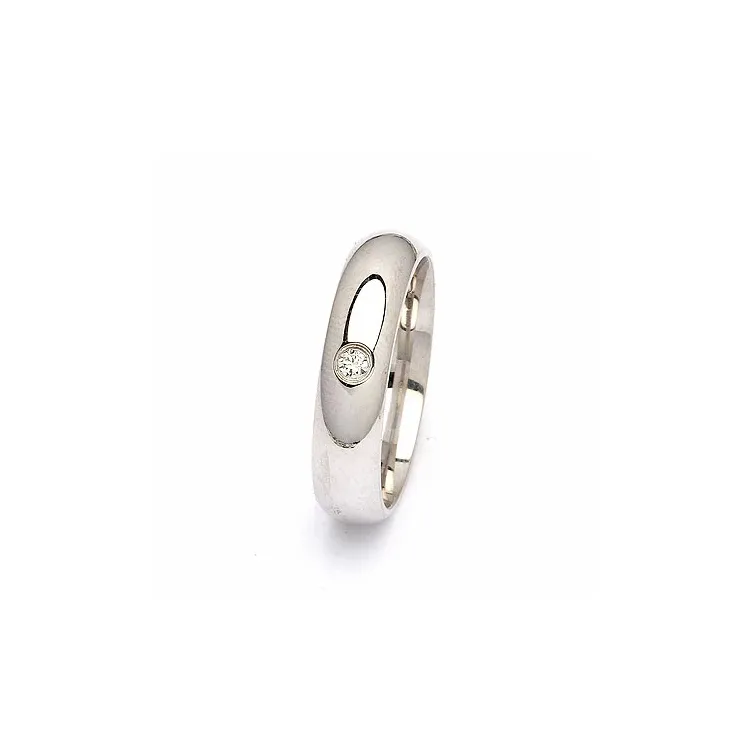 Vigselsring i silver 0,05 ct