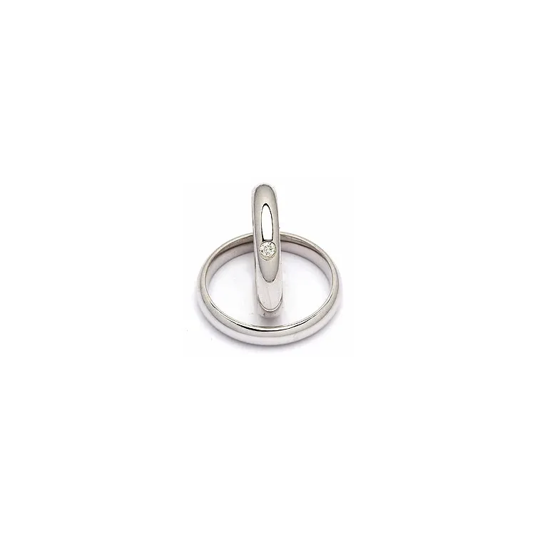 Vigselsringar i silver 0,05 ct
