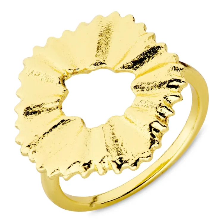 blommor ring i förgylld mässing - Eliné