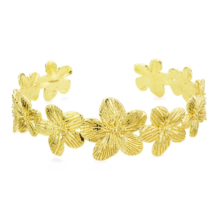 blommor armband i förgylld mässing - Eliné