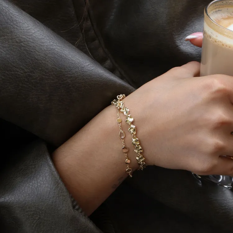 armband i förgylld mässing - Eliné
