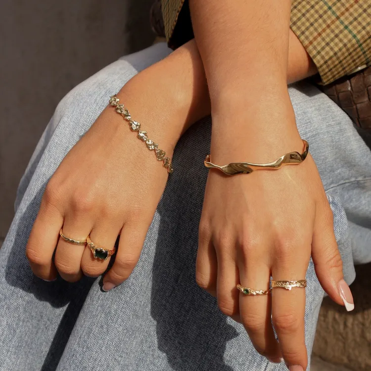 armband i förgylld mässing - Eliné