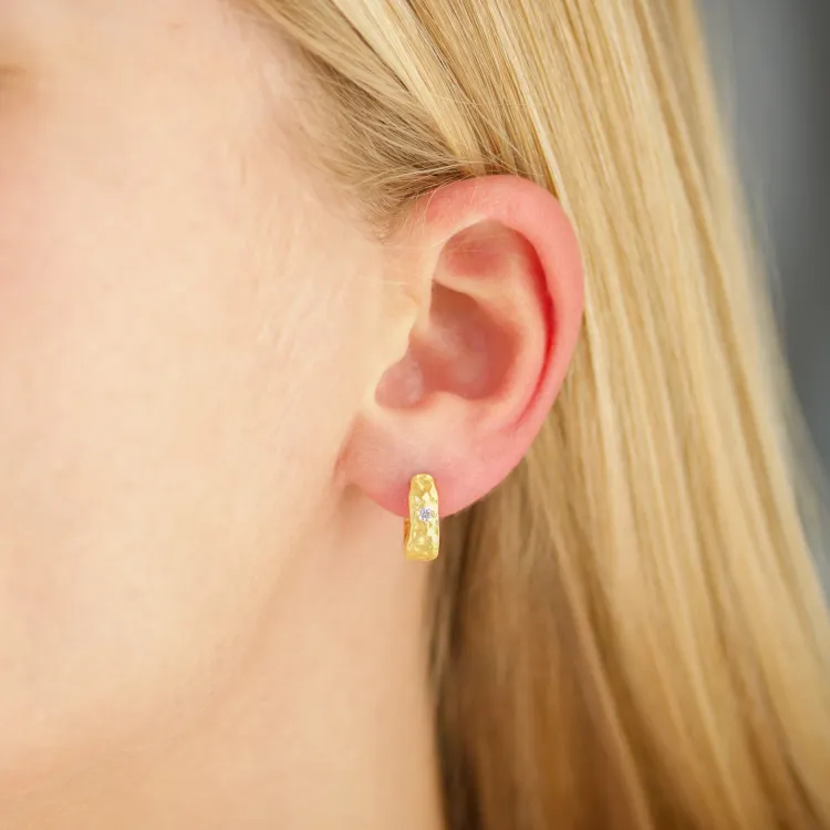 12 mm zirkon creol i förgylld mässing - Eliné