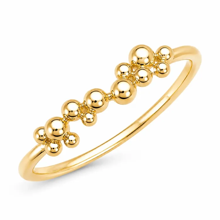kula ring i förgylld mässing - Bubbly Pure