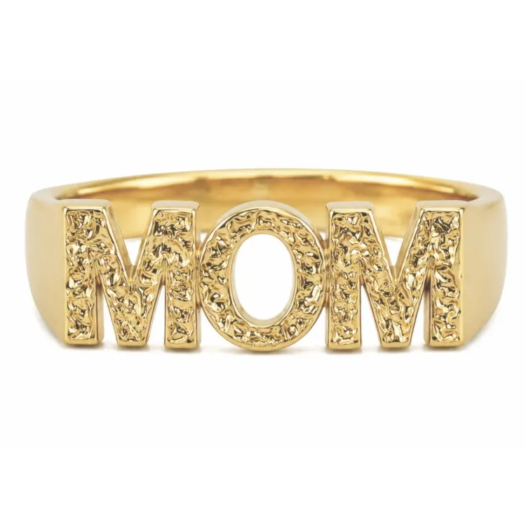 mom ring i förgylld mässing - My Letter