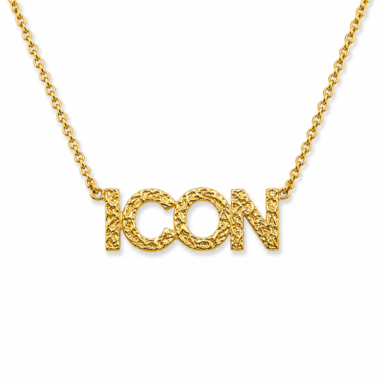 icon halsband i förgylld mässing - My Letter