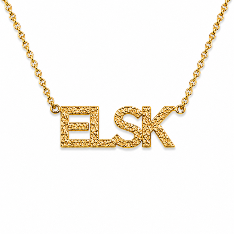 elsk halsband i förgylld mässing - My Letter