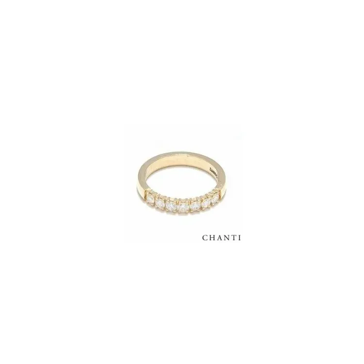 Elegant briljant vigselsring i 14  karat guld 0,07 ct