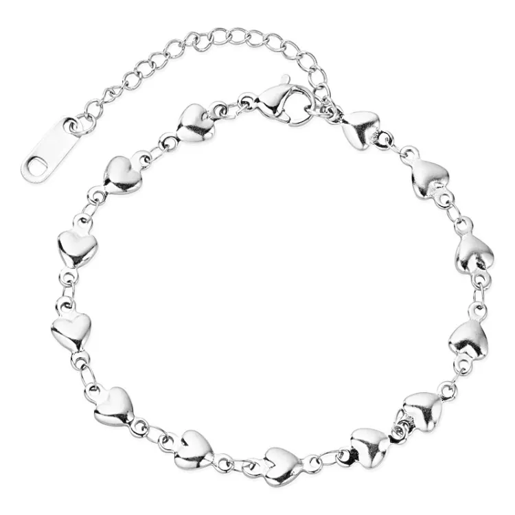 vattentät hjärta armband i stål - OCEANA