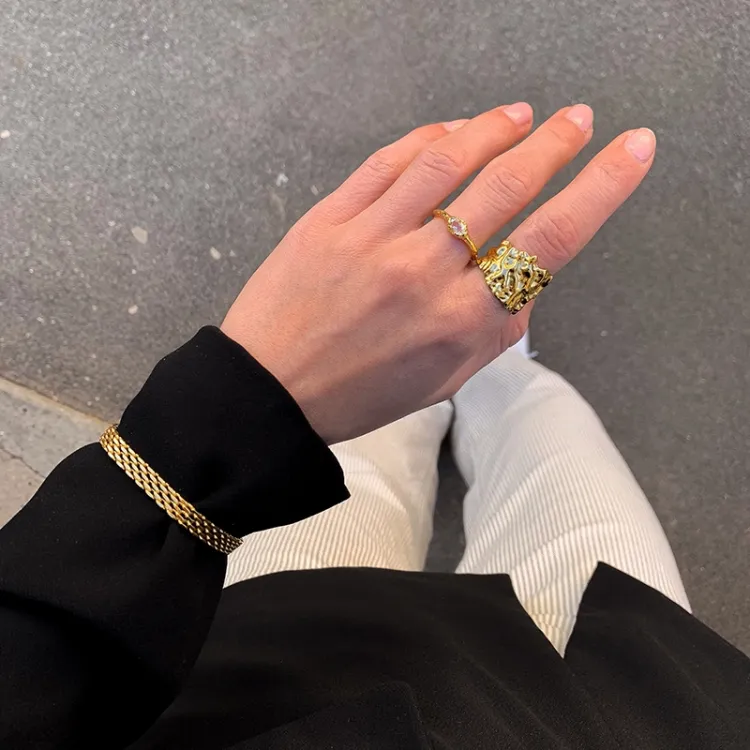 vattentät armband i förgyllt stål  x 6 mm  - OCEANA
