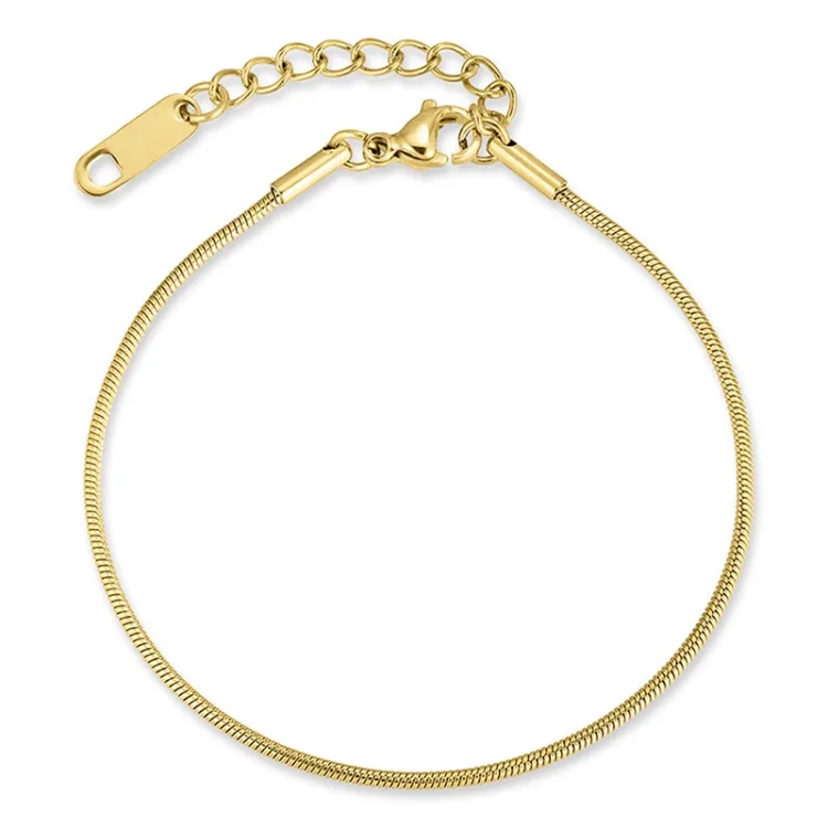 vattentät armband i förgyllt stål 15 cm + 4 cm x 1,0 mm  - OCEANA