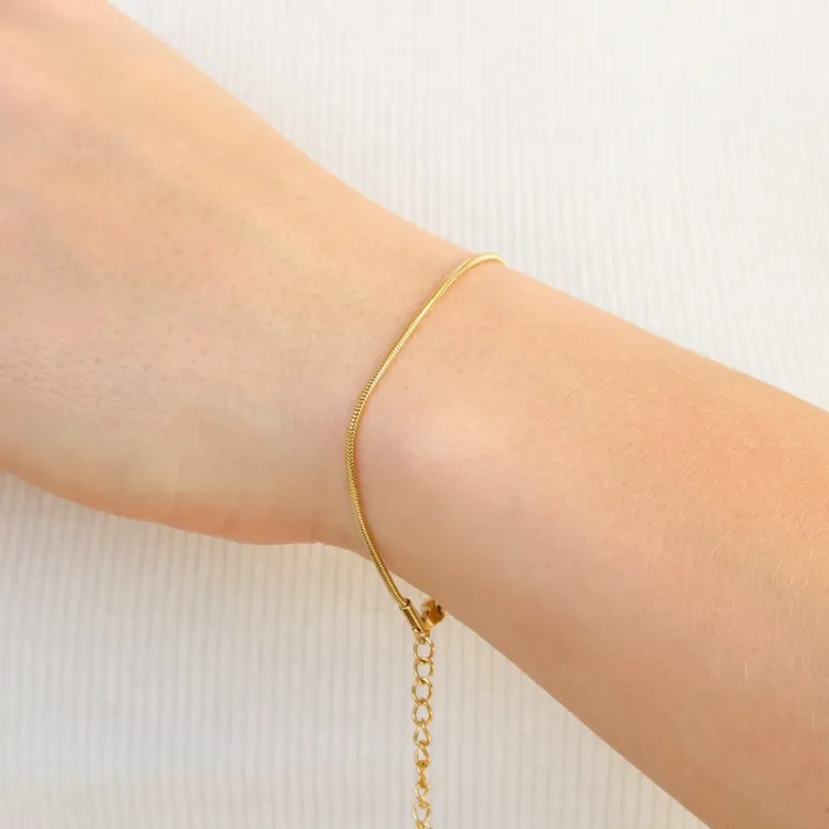 vattentät armband i förgyllt stål 15 cm + 4 cm x 1,0 mm  - OCEANA
