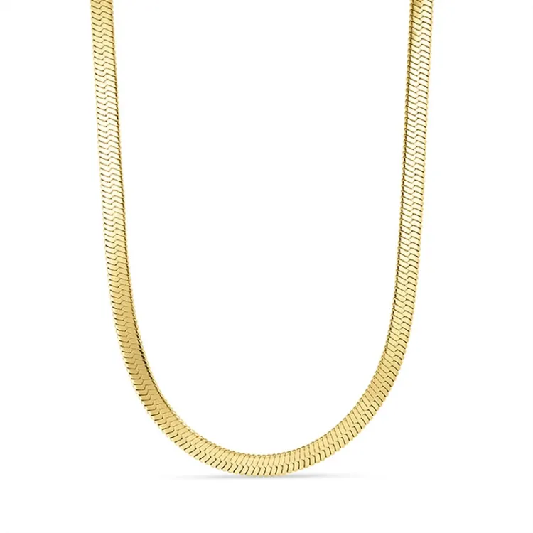 vattentät halsband i förgyllt stål 45 cm x 6 mm  - OCEANA