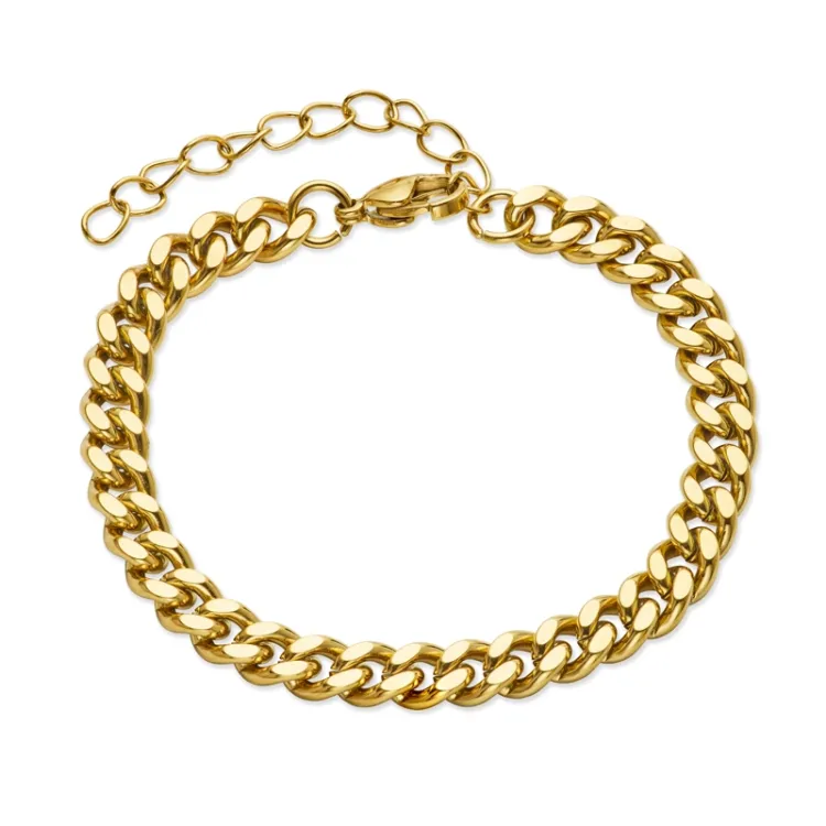 vattentät armband i förgyllt stål 16 + 5 cm x 5,9 mm  - OCEANA