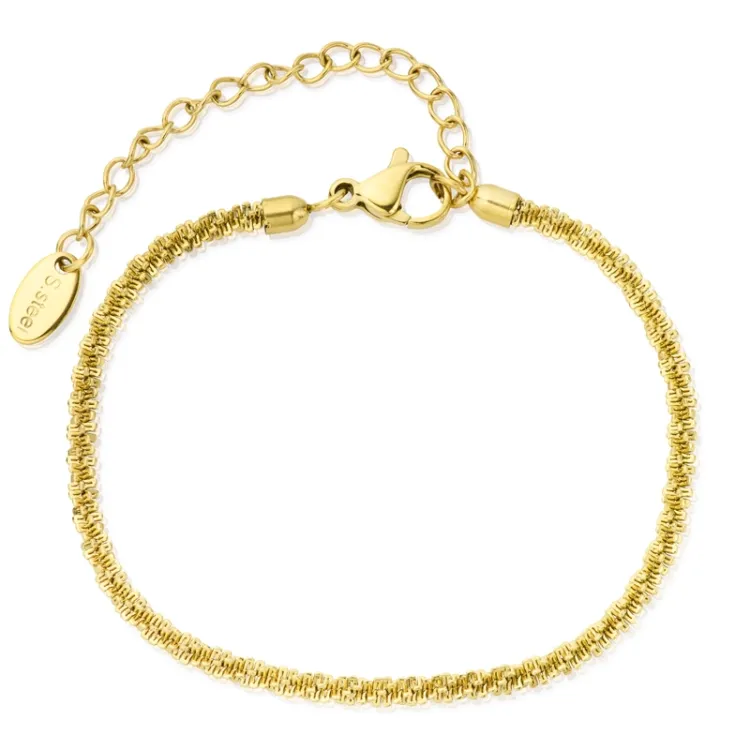 vattentät armband i förgyllt stål 15 + 5 cm x 2 mm  - OCEANA